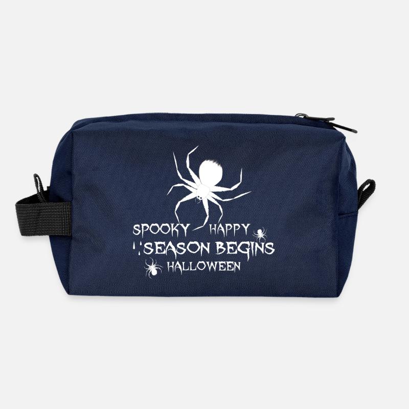 Happy Halloween Spiders Recycled Toiletry Zip Bag