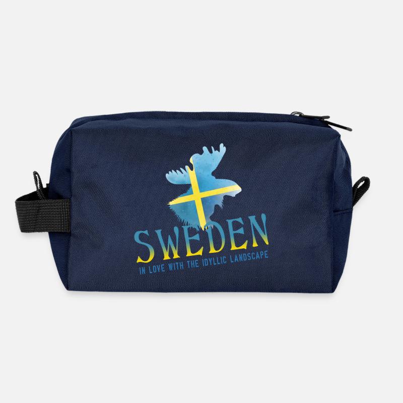 Sweden Sverige Schweden Recycled Toiletry Zip Bag