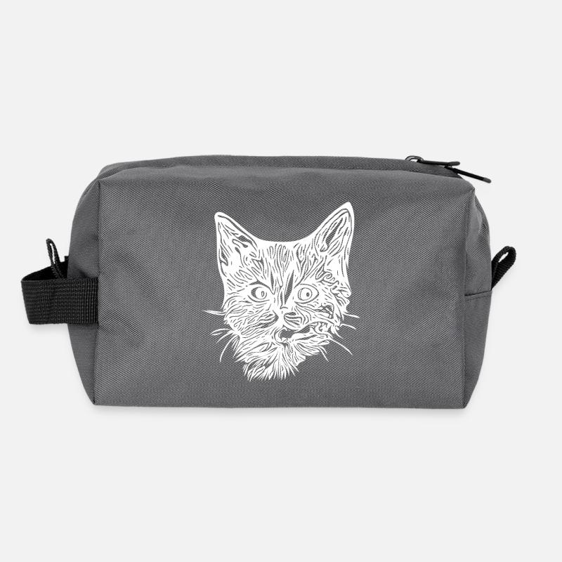 Chaton mignon et mignon Trousse de toilette en tissu recyclé