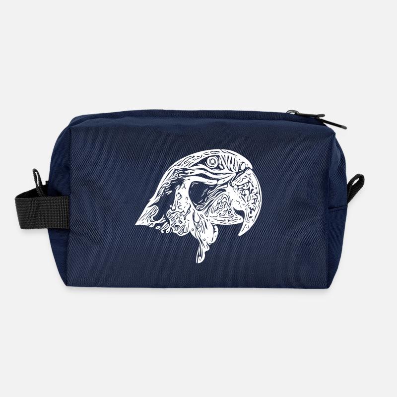 Parrot Bird Head Portrait Drawing Recycled Toiletry Zip Bag