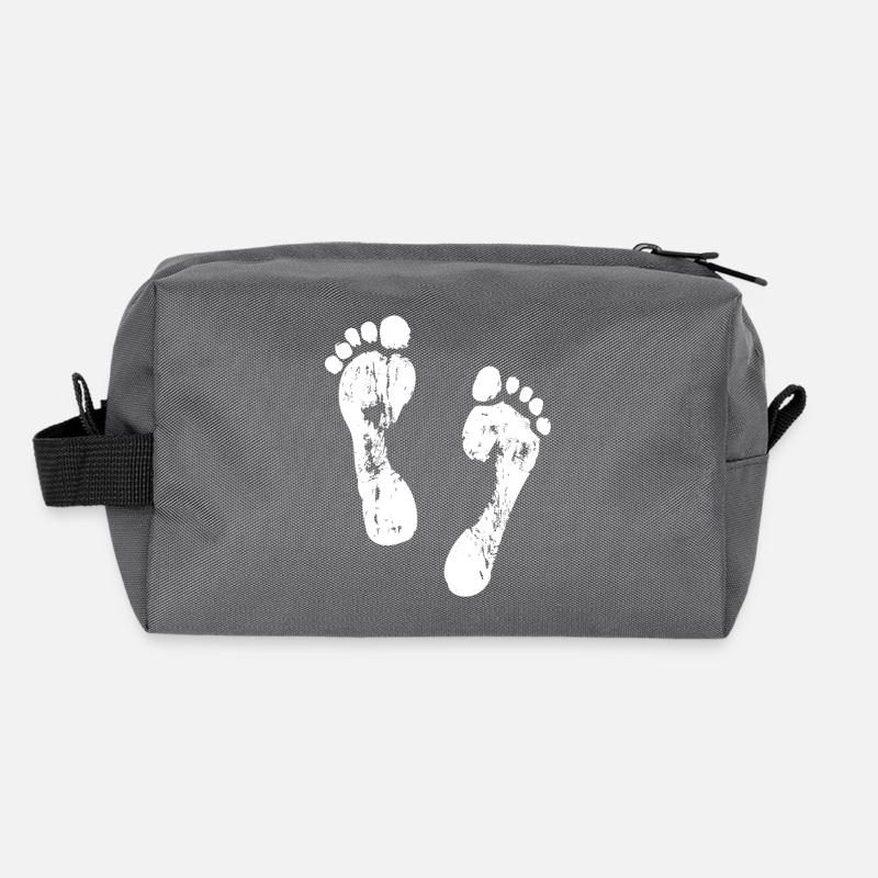 Empreintes de pas dans le sable Trousse de toilette en tissu recyclé