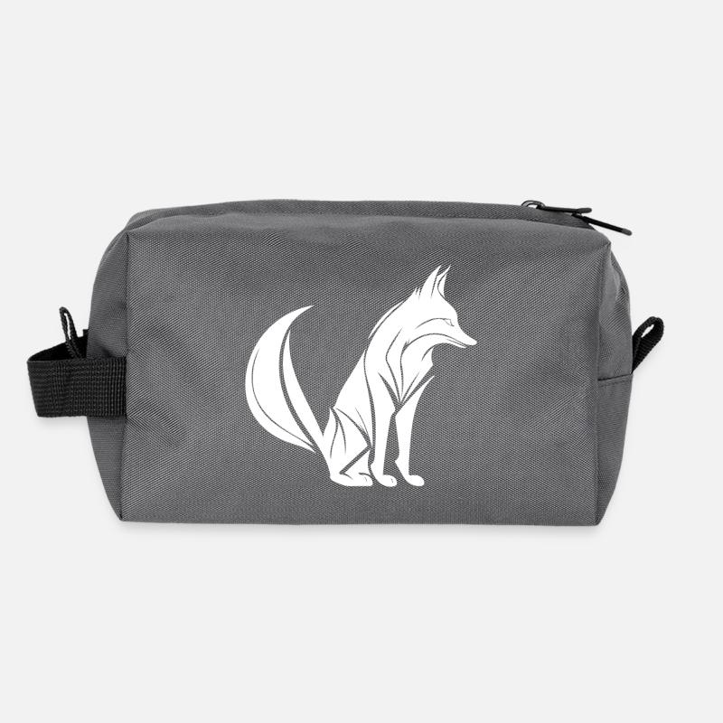 Smart Cute Fox Tattoo Style Portrait Recycled Toiletry Zip Bag