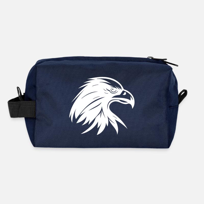 Eleganter Adler Kopf im Tattoo Style Recycelte Kulturtasche