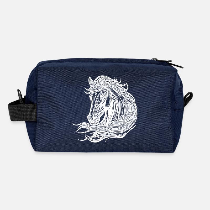 Pretty mares portrait with mane in the wind Recycled Toiletry Zip Bag