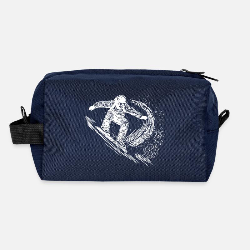 Tiefschnee Snowboard Ride Jump Style Move Recycelte Kulturtasche