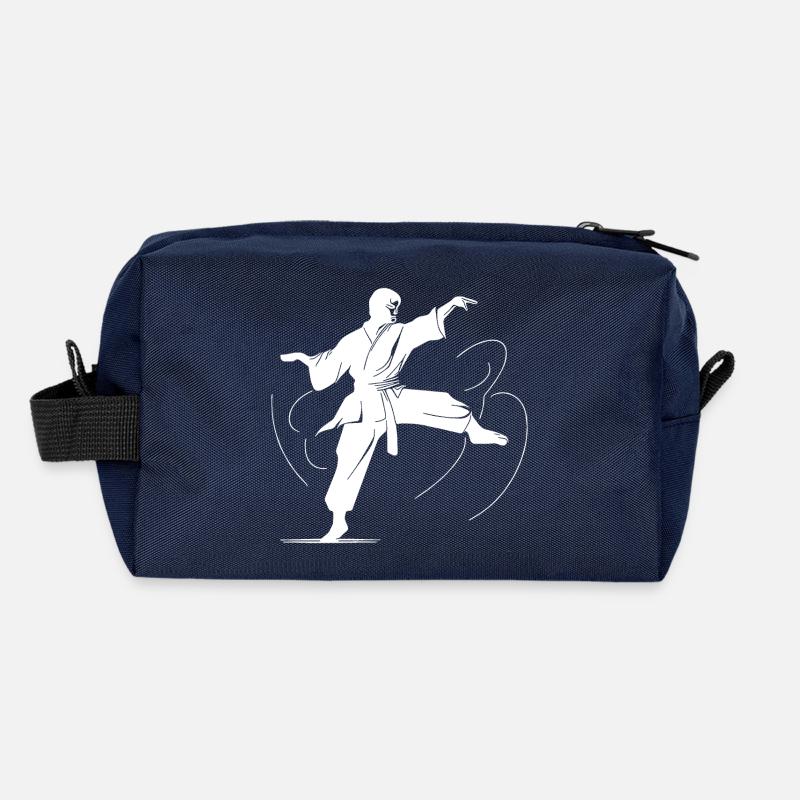 Karate Fighter Martial Arts Competition Recycled Toiletry Zip Bag