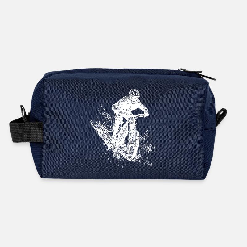 Schlamm Mountainbiker Outdoor Abfahrt - Recycelte Kulturtasche - Navy
