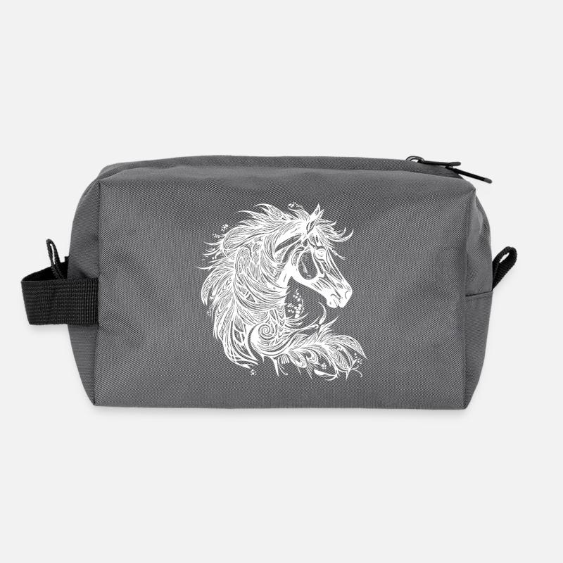 Galloping horse with mane in the wind Recycled Toiletry Zip Bag