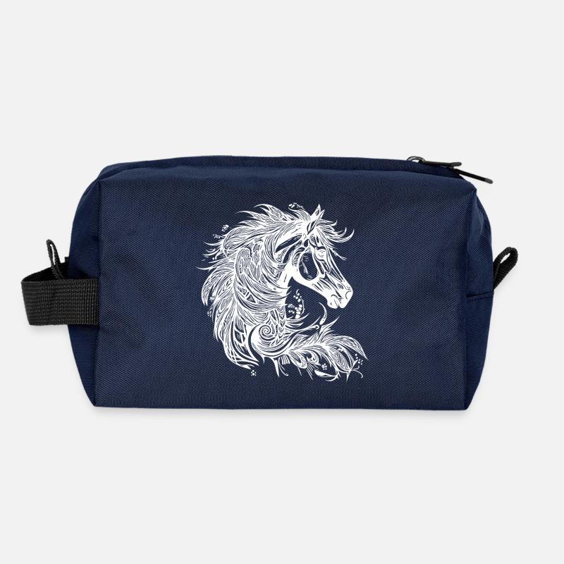 Galloping horse with mane in the wind Recycled Toiletry Zip Bag