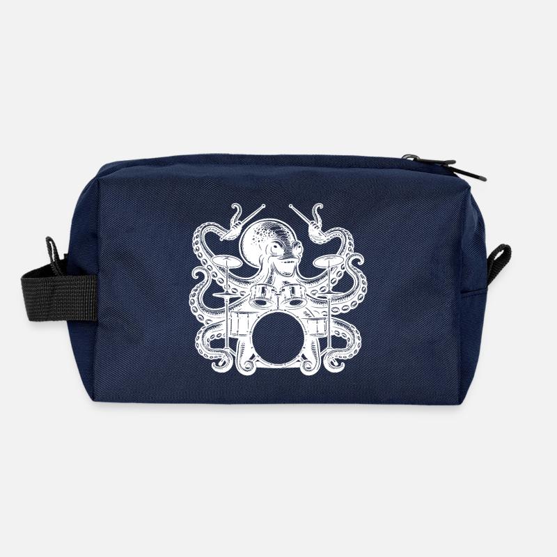 Charmante pieuvre sur tambour Trousse de toilette en tissu recyclé