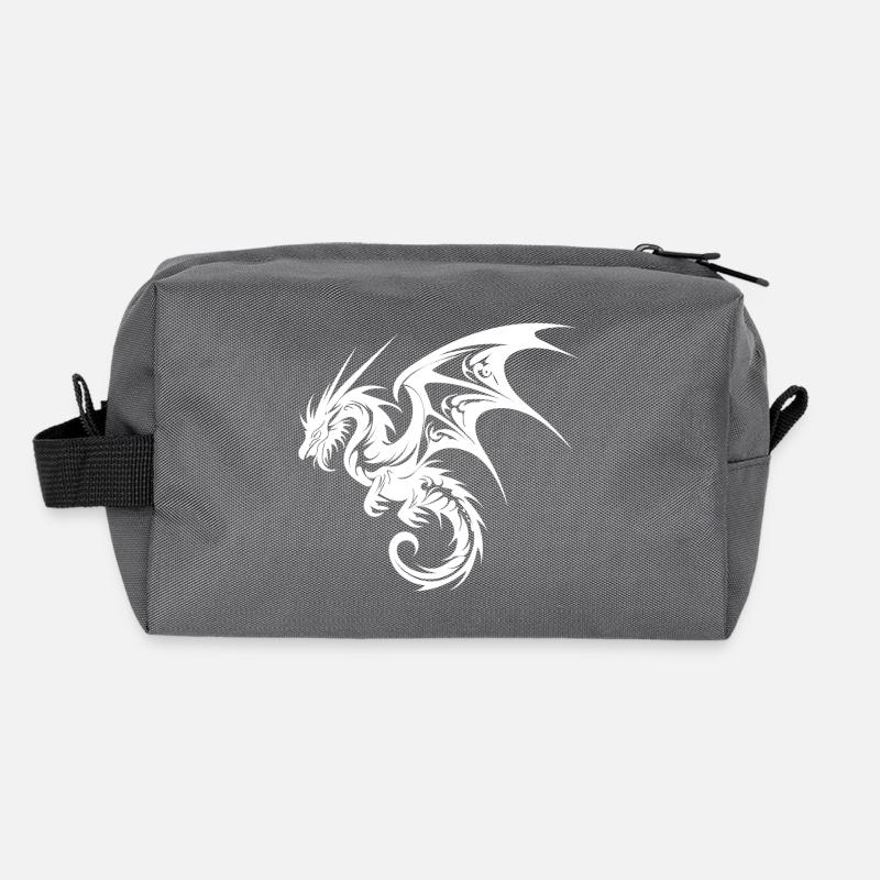 Flying dragon in tattoo style Recycled Toiletry Zip Bag