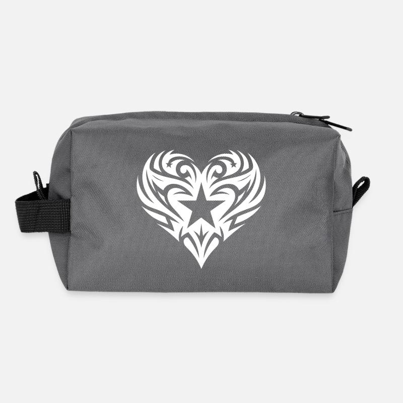 Tribal Tattoo Herz Linien mit Sternen Recycelte Kulturtasche