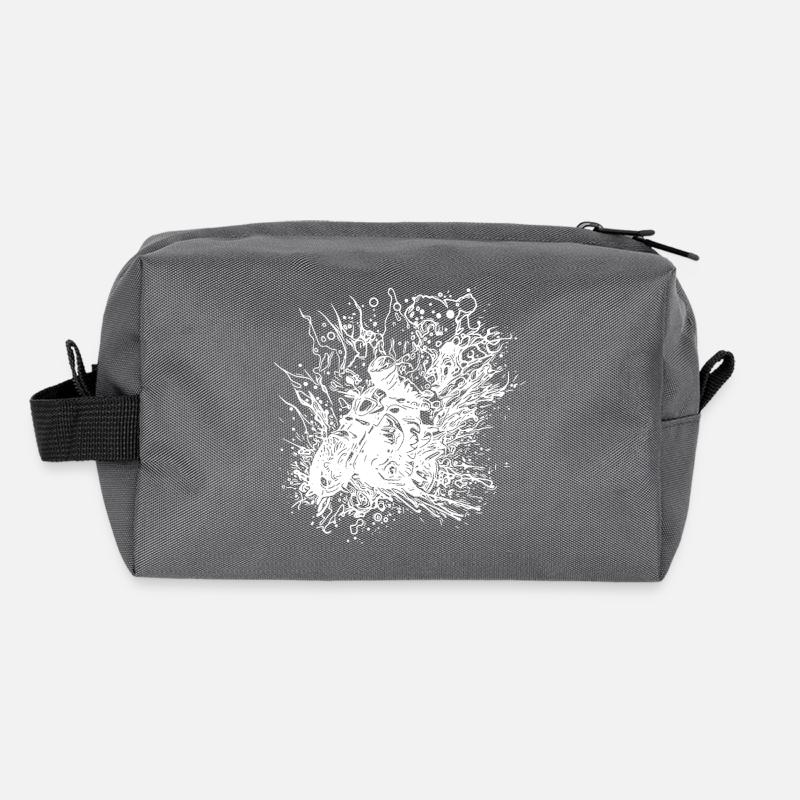 Motorcycle Bikerstyle Custom Bike Racing Splash Recycled Toiletry Zip Bag