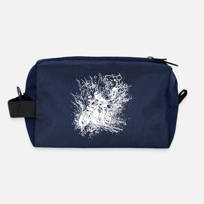 Motorcycle Bikerstyle Custom Bike Racing Splash Recycled Toiletry Zip Bag