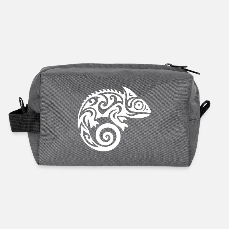 Tatouage mignon petit bébé caméléon Trousse de toilette en tissu recyclé