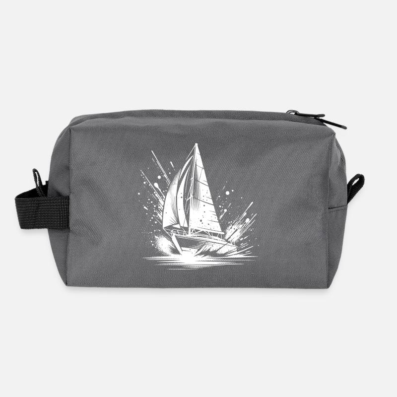 Rasantes Segelboot bei Splash Wellengang Recycelte Kulturtasche