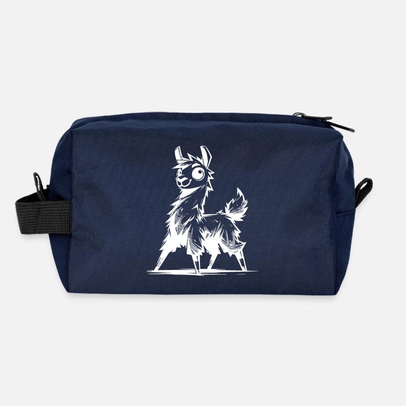 Enfants Lama Crayon Esquisse Style Trousse de toilette en tissu recyclé