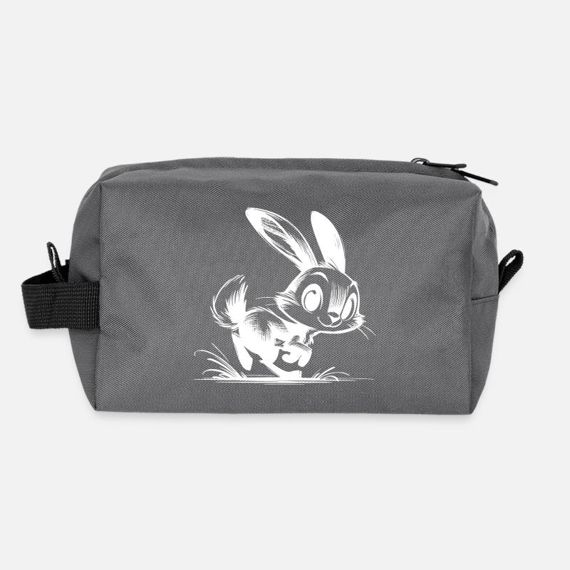 Süsses Kinder springendes Häschen mit großen Ohren Recycelte Kulturtasche