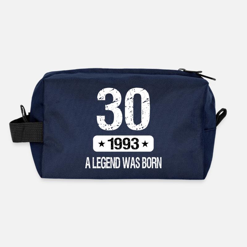 30th Birthday 1993 A LEGEND WAS BORN Recycled Toiletry Zip Bag