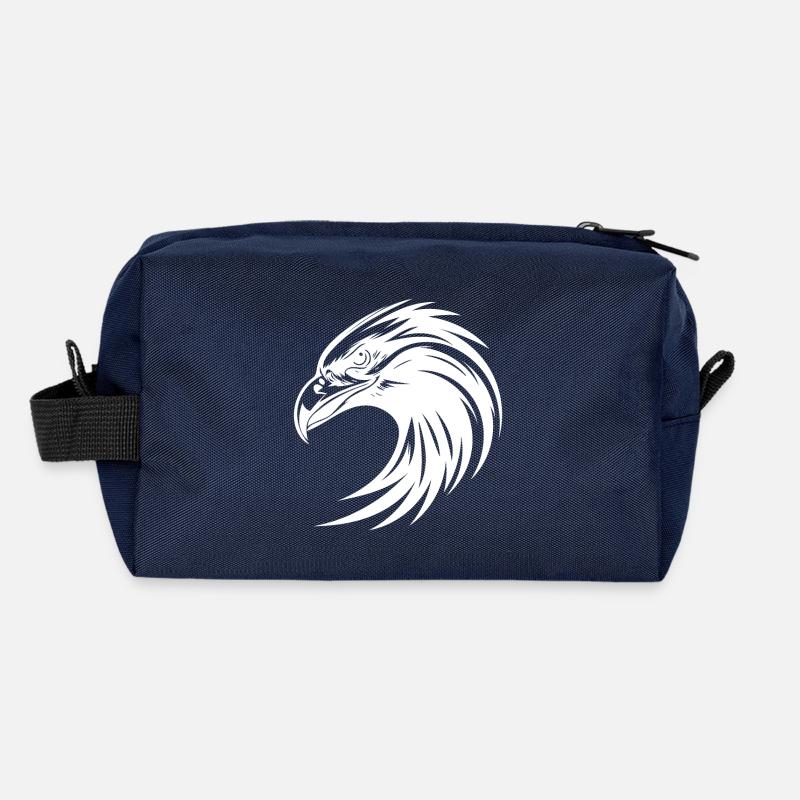 Elegant Tribal Eagle Logo in Tattoo Style Recycled Toiletry Zip Bag
