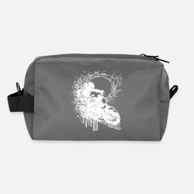Style Splash Jump de course de moto Trousse de toilette en tissu recyclé