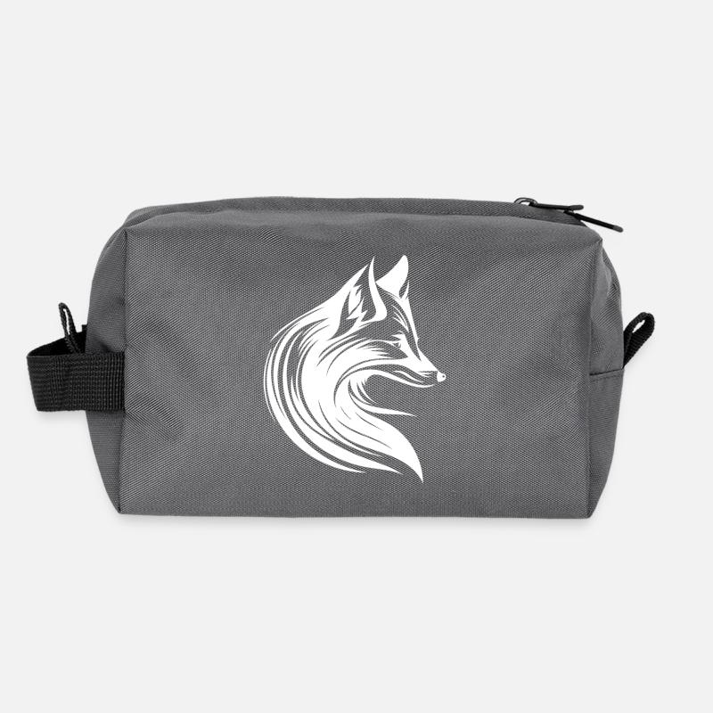 Tattoo Style Fox Portrait in Flowing Lines Recycled Toiletry Zip Bag