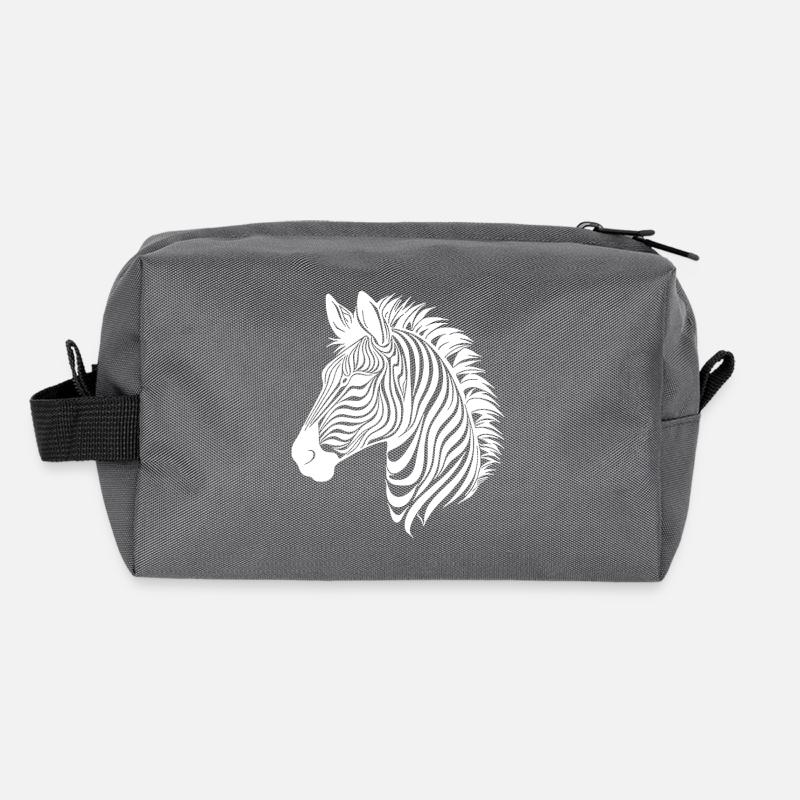 Zebra Elegant with Safari Stripe Pattern Recycled Toiletry Zip Bag