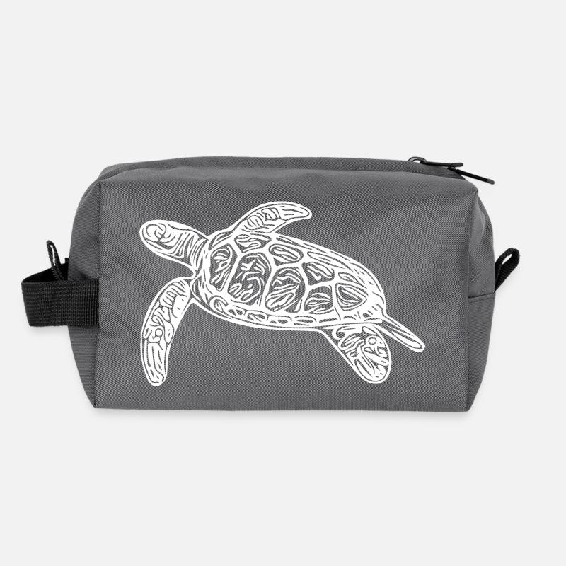 Small floating turtle Recycled Toiletry Zip Bag