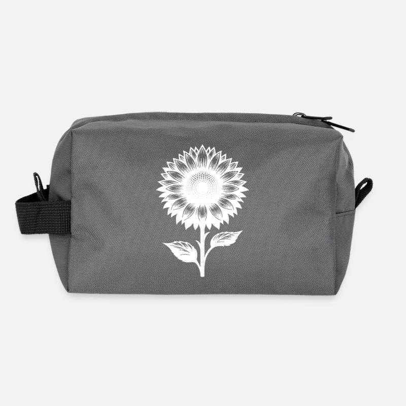 Plante de jardin tournesol en fleurs Trousse de toilette en tissu recyclé