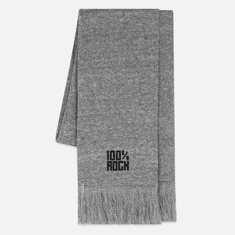 100% jupe - Écharpe en maille - gris chiné