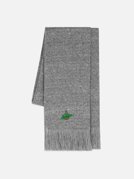Zimmerpflanze - Strickschal - Grau meliert