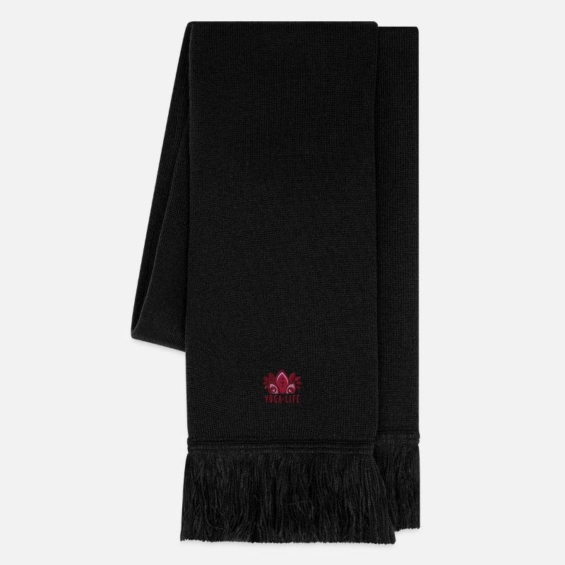 Vie de yoga - Écharpe en maille - noir