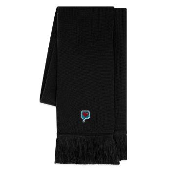 Pixel Heart - Knitted Scarf - black - Right