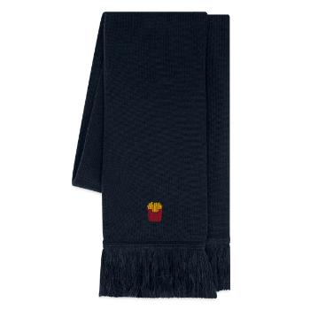 Pommes bestickt - Strickschal - French Navy - Rechts