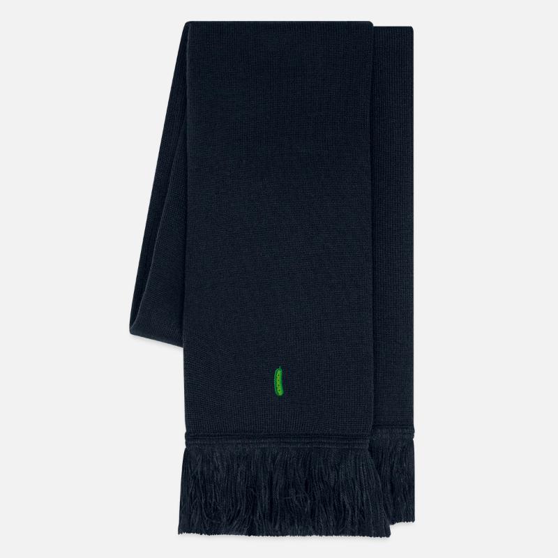 Gewürzgurke bestickt - Strickschal - French Navy