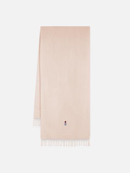 Schneemann bestickt - Oversized Schal - Soft-Rosé