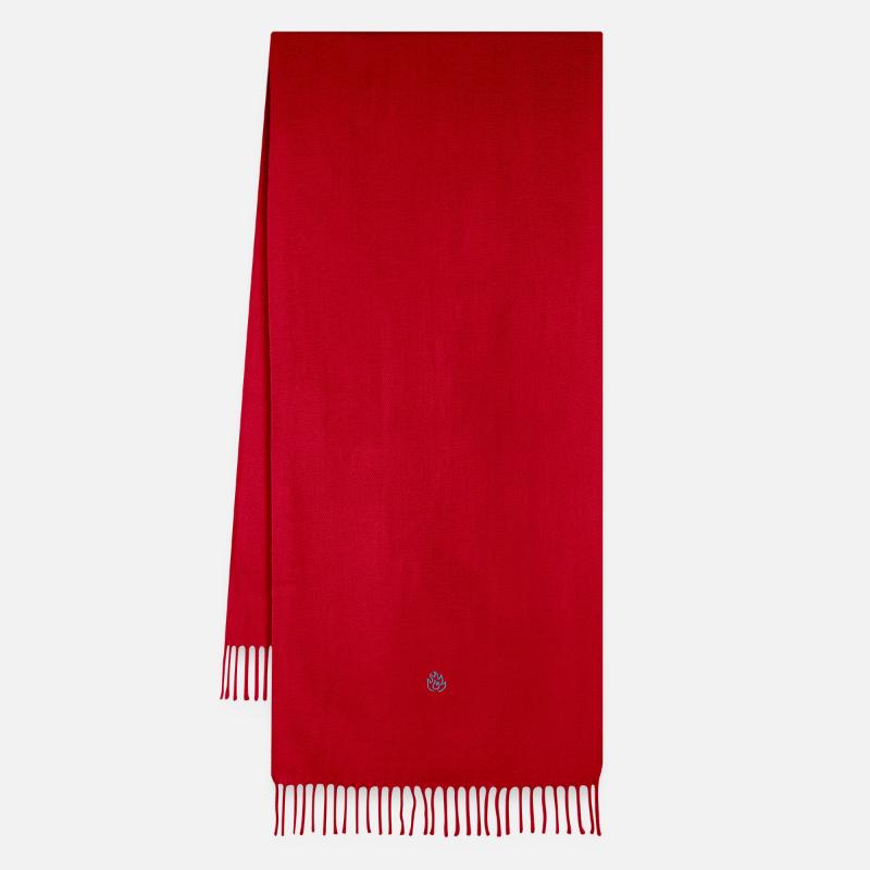 Flame Blue - Oversized Scarf - classic red