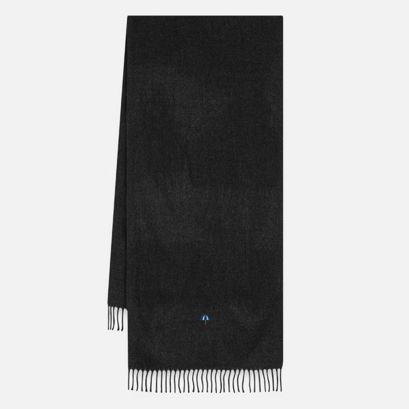 Parapluie brodé - Écharpe oversize - charbon