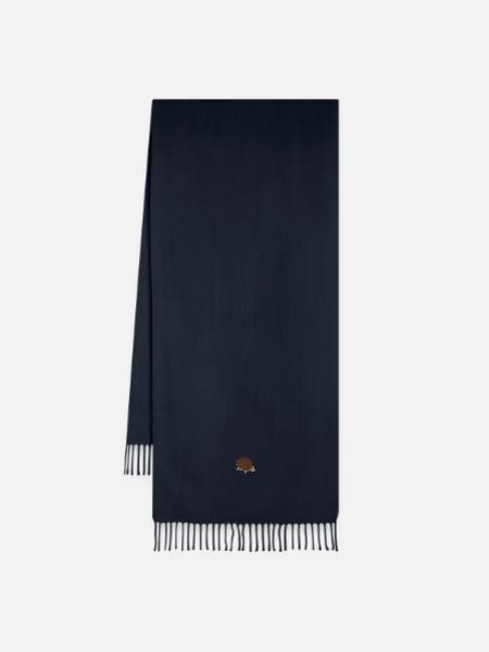 Igel bestickt - Oversized Schal - French Navy