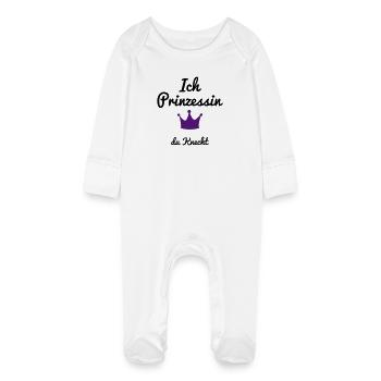 lustig - Baby Bio-Schlafanzug mit Kratzhandschuhen - Weiß - Vorne