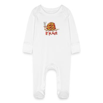 escargote normande - Grenouillère bio avec gants Bébé - blanc - Devant