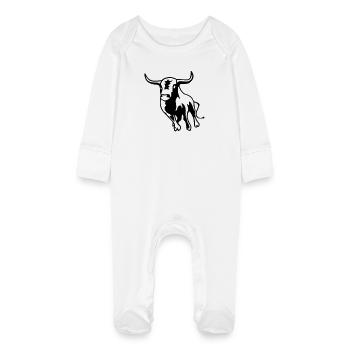 Stier - Baby Organic Sleepsuit with Scratch Mitts - white - Front