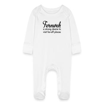 Nostalgie à distance - Grenouillère bio avec gants Bébé - blanc - Devant