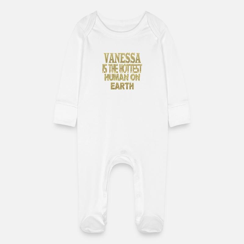 Vanessa - Grenouillère bio avec gants Bébé - blanc