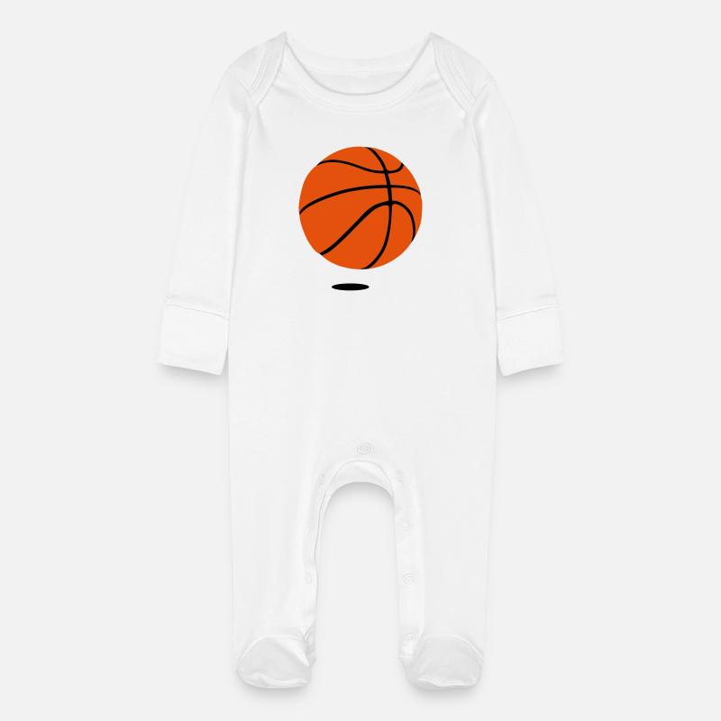 Basketball - Édition de luxe - 2c 2 shadow - Grenouillère bio avec gants Bébé - blanc