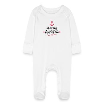wedding - Baby Organic Sleepsuit with Scratch Mitts - white - Front