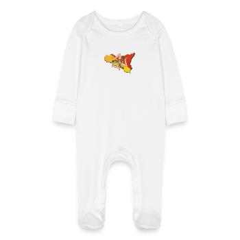 I love Sicilia - Baby Bio-Schlafanzug mit Kratzhandschuhen - Weiß - Vorne