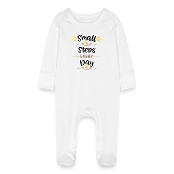 Chaque instant brille Emblème de l’Étoile - Grenouillère bio avec gants Bébé - blanc - Devant
