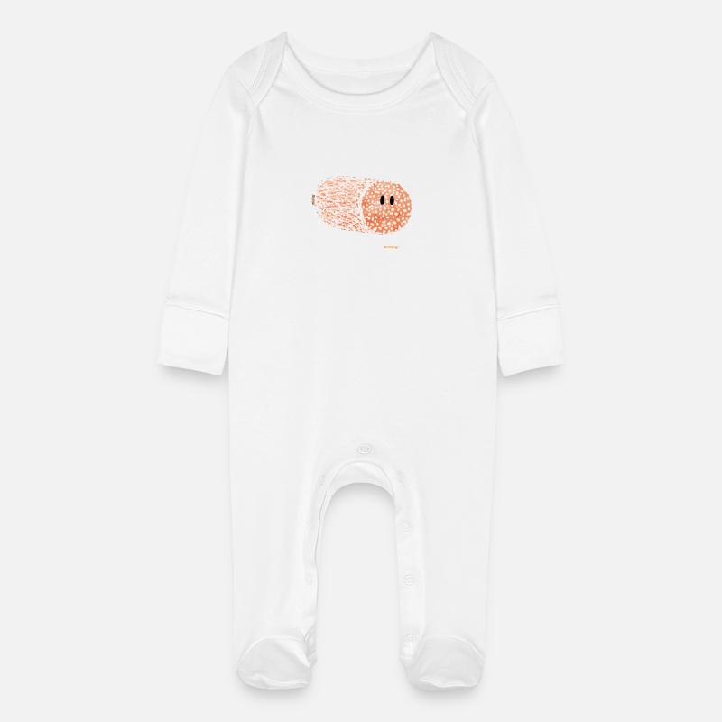 salami - Grenouillère bio avec gants Bébé - blanc