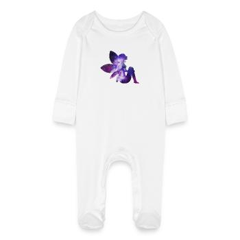 Fee Galaxy - Baby Bio-Schlafanzug mit Kratzhandschuhen - Weiß - Vorne